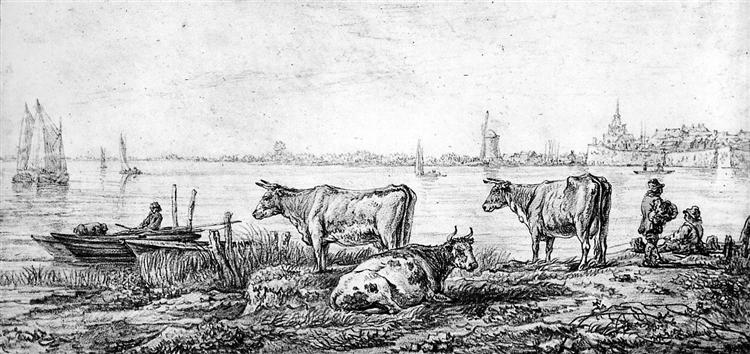 View on Dordrecht - Abraham van Strij