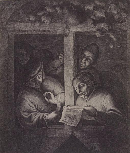 The Singers at the Window, c.1667 - Адриан ван Остаде