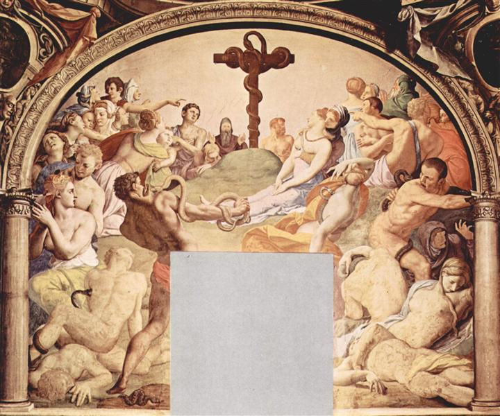 Adoration of the Cross with the Brazen Serpent, c.1544 - Аньоло Бронзино