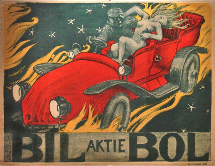 The poster Bilbol, 1907 - Аксели Галлен-Каллела