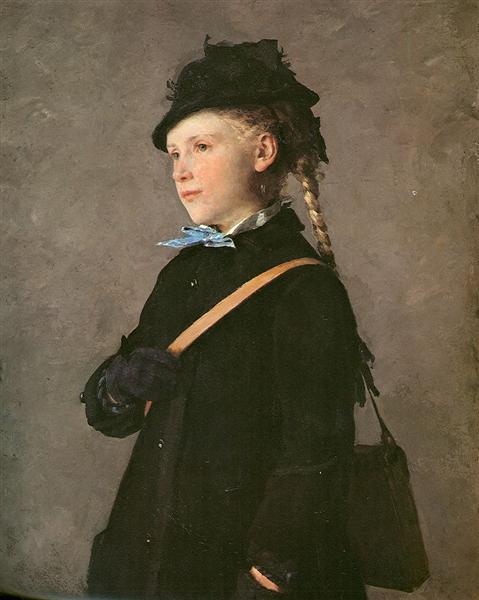 Hip picture of a girl (Marie Anker), 1881 - Albrecht Anker