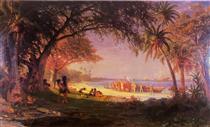 The Landing of Columbus - Albert Bierstadt