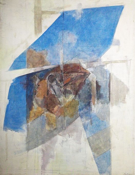 Composition bleu au dessin, 1980 - Альберт Битран
