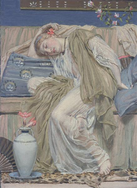 A Sleeping Girl, c.1875 - Альберт Джозеф Мур