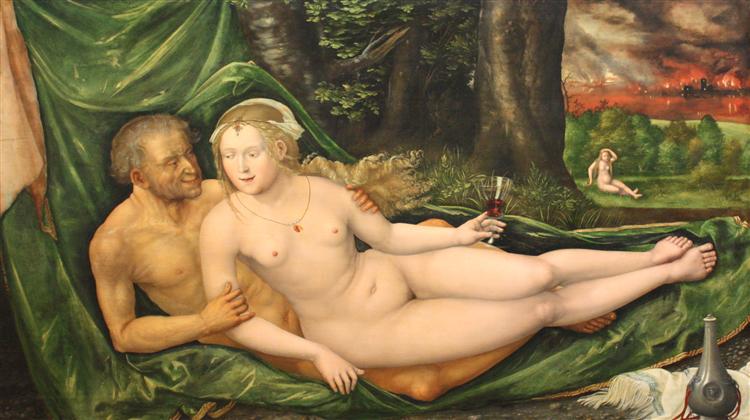 Lot and his daughter, 1537 - Albrecht Altdorfer