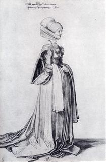 A Nuremberg Costume Study - Albrecht Dürer