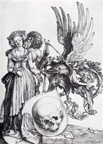 Coat Of Arms With A Skull - Albrecht Dürer