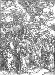Four Angels Staying the Winds and Signing the Chosen - Albrecht Dürer