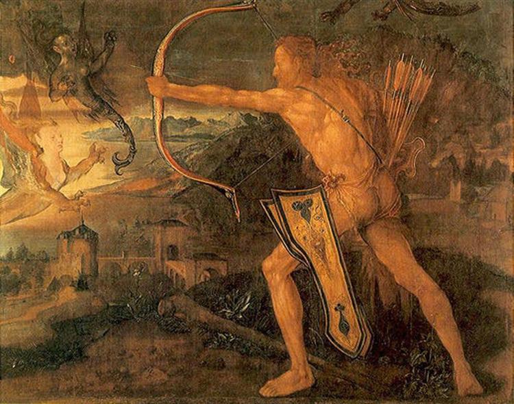 Hercules kills the Symphalic Bird, 1520 - Альбрехт Дюрер