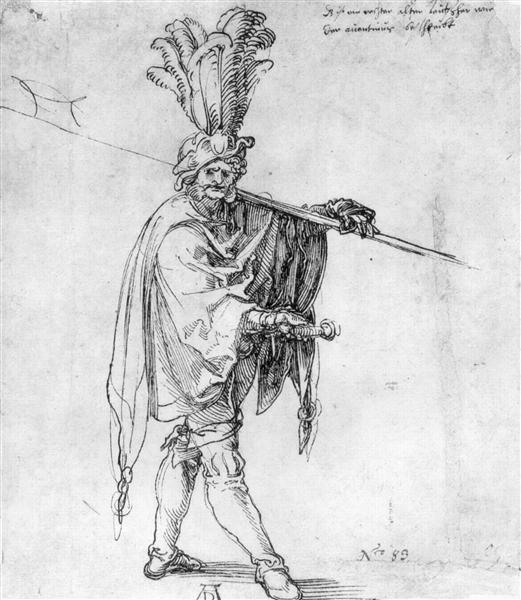 Landsknecht, 1505 - 1506 - Alberto Durero