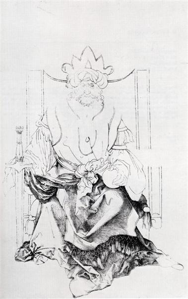 Oriental Ruler Enthroned, 1497 - Albrecht Durer