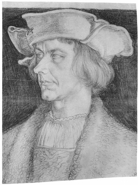 Portrait of a man (Paul Hofhaimer or Hans Tucher), c.1518 - c.1520 - Albrecht Dürer