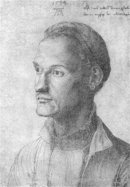 Портрет Эндреса Дюрера, брата художника, 1514 - Альбрехт Дюрер