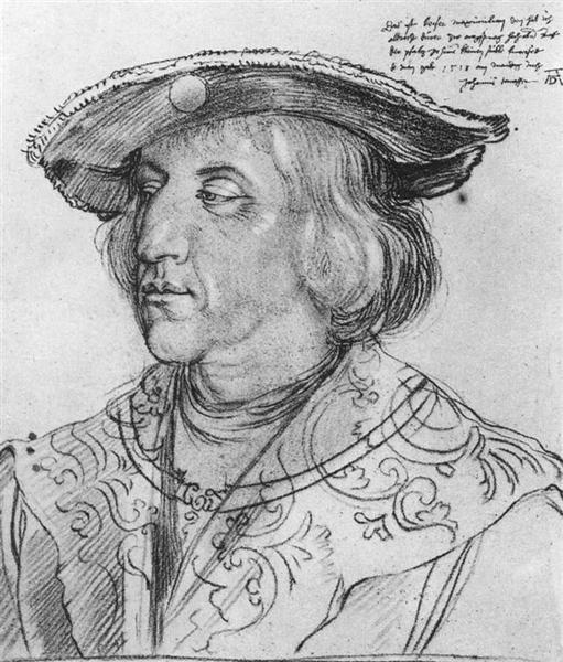 Portrait of Maximilian I, 1518 - Альбрехт Дюрер
