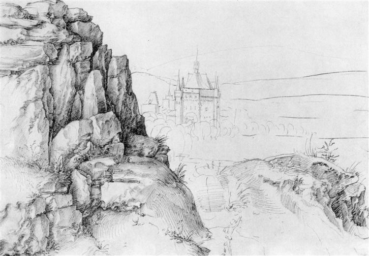 Rock study of hikers, 1492 - 1497 - Albrecht Dürer