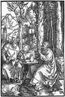 The Hermits St Anthony and St Paul - Albrecht Durer