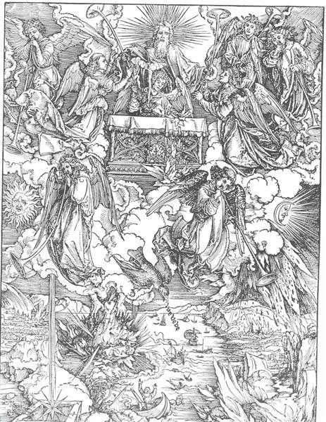 The Seven Trumpets Are Given to the Angels, 1497 - 1498 - Albrecht Durer