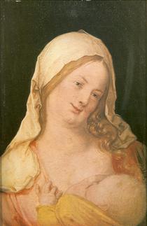 Дева Мария кормящая младенца - Альбрехт Дюрер
