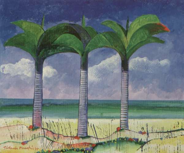 Praia com Três Coqueiros, 1995 - Aldemir Martins
