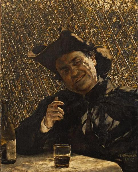 Ksiądz pijący wino, 1880 - Александр Герымский
