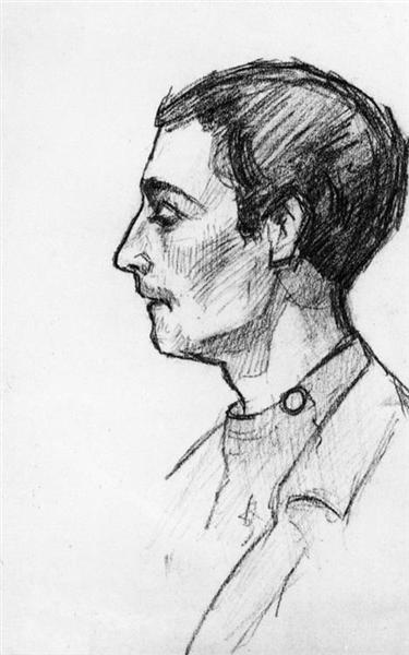 Portrait of a student, 1916 - Aleksandr Deyneka