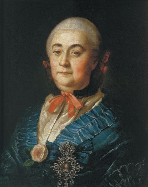 Portrait of the Lady in Waiting A.M.Izmaylova, 1759 - Алексей Антропов