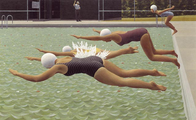 The Swimming Race, 1958 - Alex Colville