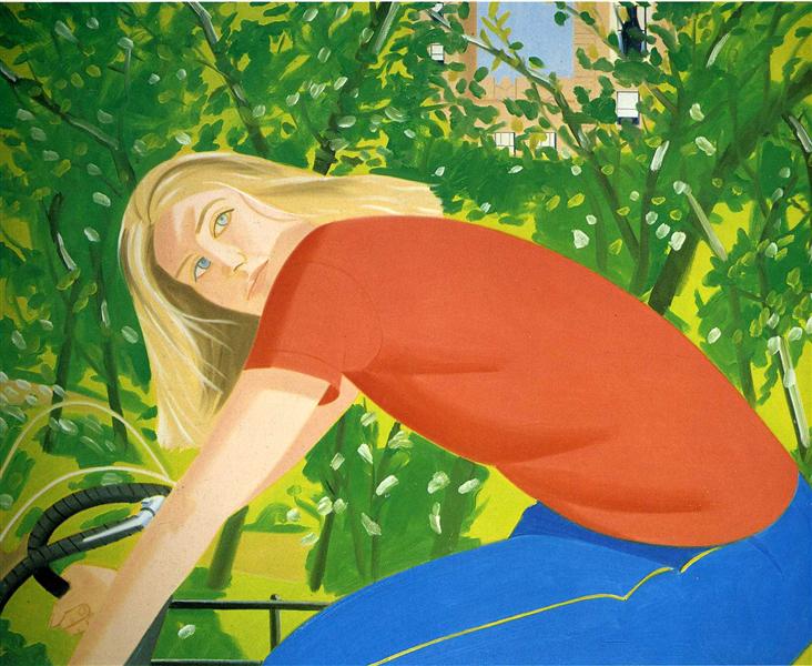 Bicycling in Central Park - Alex Katz