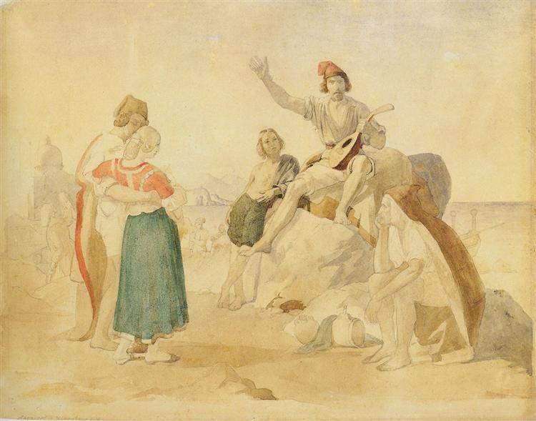 Italian scene, 1838 - Alexander Ivanov