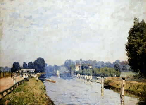 Banks of rivers (the Thames Hampton Court, first week of October), 1874 - Alfred Sisley