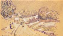 Early Snow at Louveciennes - Alfred Sisley