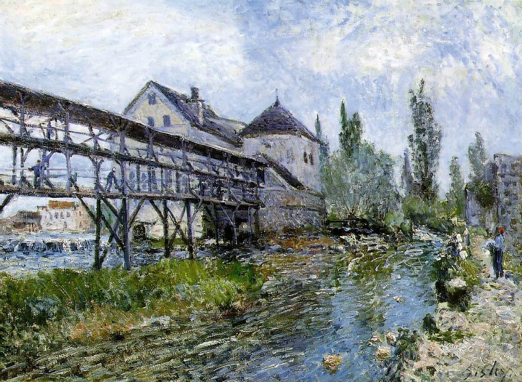 Provencher s Mill at Moret 1883 Alfred Sisley  WikiArt org