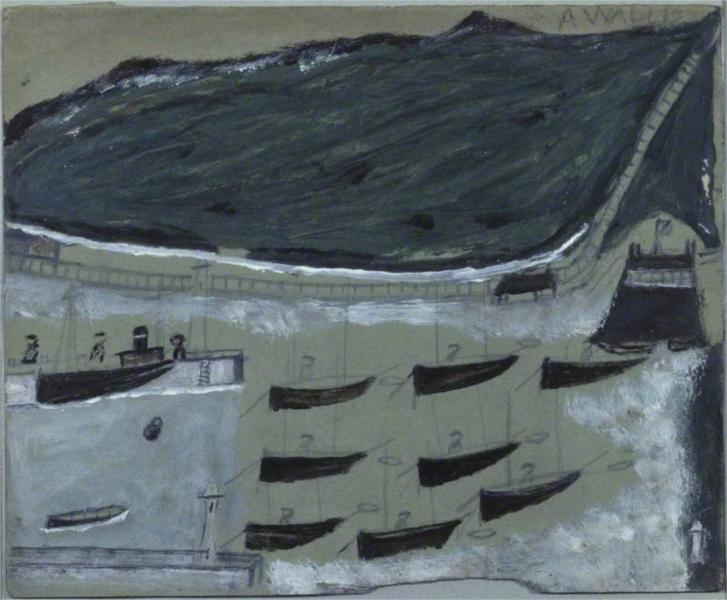Boats at Rest in Mount's Bay - Alfred Wallis
