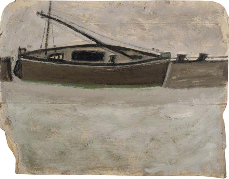 Fishing Boat with Mast Steeped - Alfred Wallis