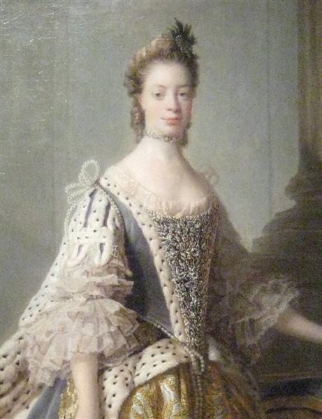 Portrait of Sophia Charlotte of Mecklenburg-Strelitz, wife of King George III - Аллан Рэмзи