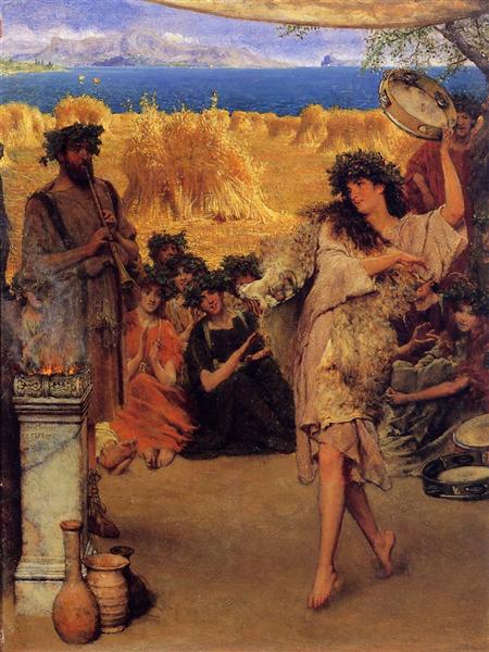 A Harvest Festival (A Dancing Bacchante at Harvest Time), 1880 - Лоуренс Альма-Тадема