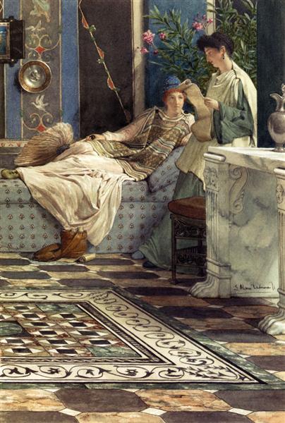 From An Absent One, 1871 - Lawrence Alma-Tadema
