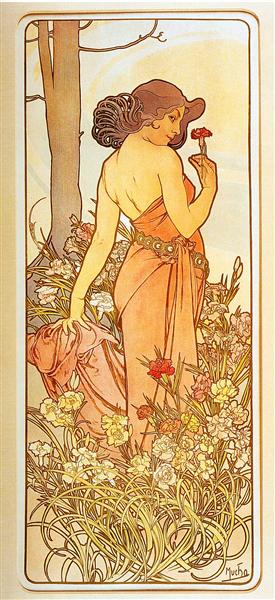 Carnation, 1898 - Альфонс Муха