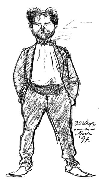 Portrait charge, 1897 - Alfons Maria Mucha
