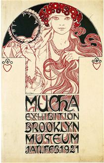 Poster for the Brooklyn Exhibition - Alfons Mucha