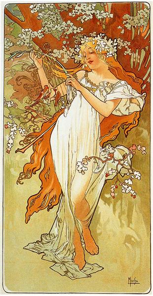 Spring, 1896 - Alphonse Mucha