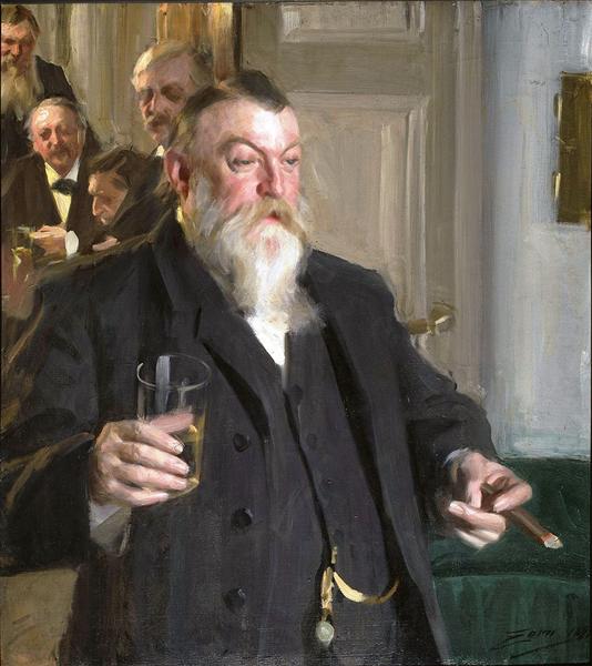 A Toast in the Idun Society, 1892 - Anders Zorn