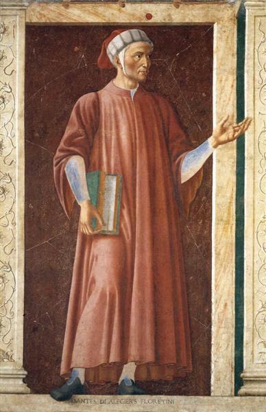 Dante Alighieri, c.1450 - Андреа дель Кастаньйо