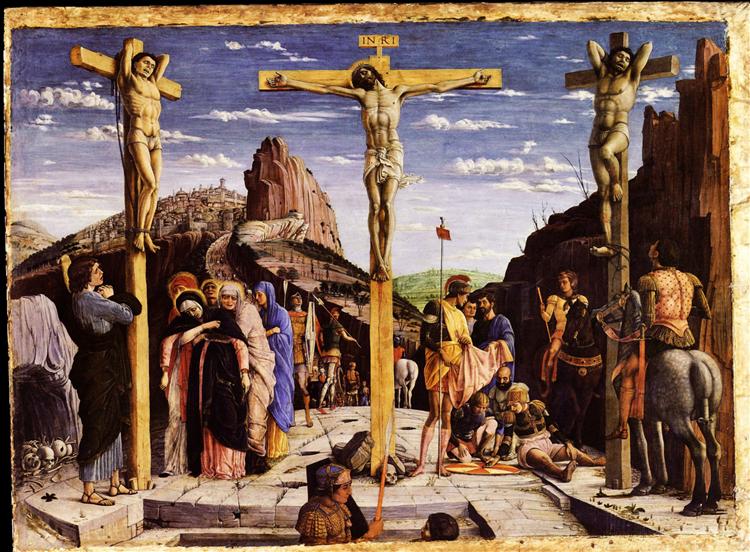 Голгофа, центральна панель пределли з вівтаря св. Зенона Веронського, 1459 - Андреа Мантенья