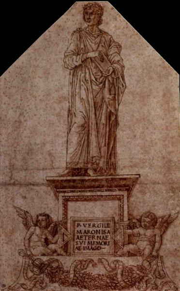 Project for a monument to Virgil, 1500 - Андреа Мантенья
