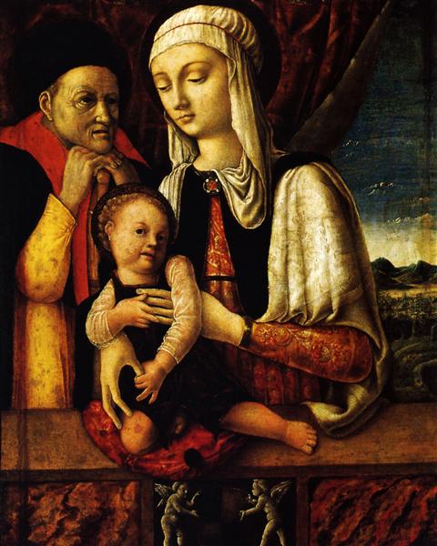 Святе сімейство, 1455 - Андреа Мантенья