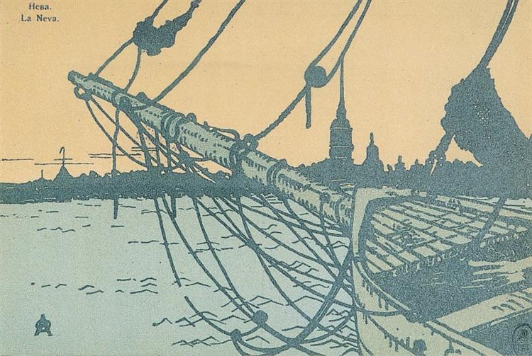 Barge, 1904 - Anna Ostroumova-Lebedeva