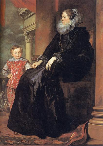 Genoese Noblewoman with her Son, 1626 - Anton van Dyck