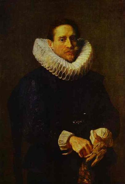 Portrait of a Gentleman, Putting on his Gloves - Anton van Dyck