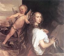 Portrait of a Girl as Erminia Accompanied by Cupid - 范戴克